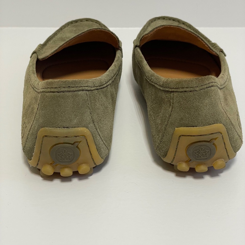 Born Suede Slip On Loafer Flats Women's Size 8 Olive Green Driving Moccasins - Picture 4 of 7